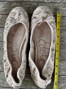 Sam Edelman Blush Pink Lips Applique Ballet Flats 8 1/2